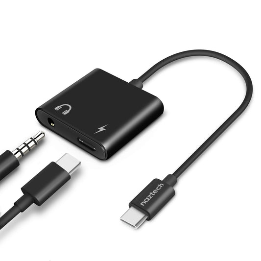 Naztech USB-C and 3.5Mm Audio + Charge Adapter